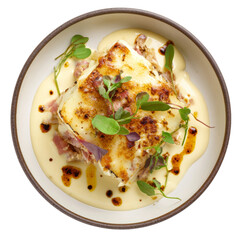 A beautifully presented gourmet dish, a culinary delight Isolated Transparent Background, PNG