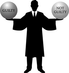 量刑する男性裁判官①