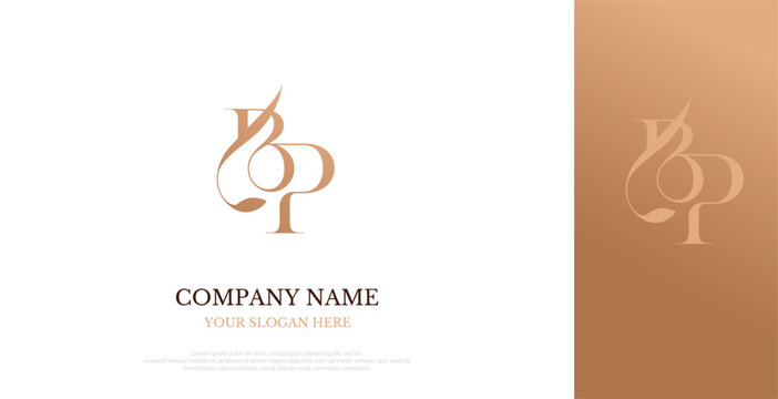 Initial BP Logo Design Elegant