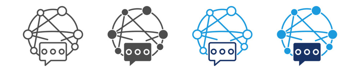 communication technology icon sheet with multi concept