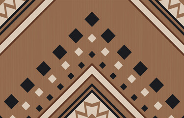 seamless geometric ethnic pattern in Native American and Southwestern style. Earth tone tribal textile design for background, curtain, carpet, wallpaper, clothing, wrapping, and Batik.