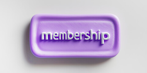 Stylish purple membership card with embossed text, representing loyalty and exclusive access to services or benefits