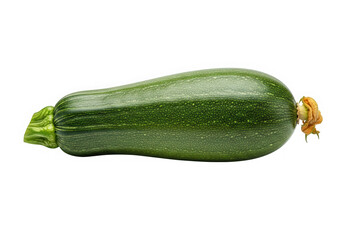 Fresh green zucchini isolated on transparent background, a healthy and organic food