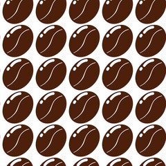 Obraz premium Brown Coffee Bean Flat Design Seamless Texture
