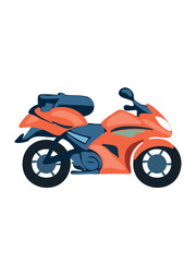 Obraz premium modern touring motorcycle isolated on white background