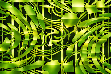 緑のグラデーション抽象アート背景