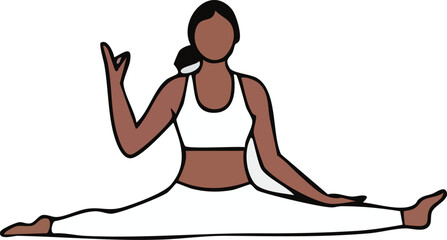 woman doing yoga