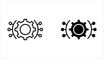 Function and Settings Icon Set &ndash; Gear, Configuration and System Symbols Vector Collection.