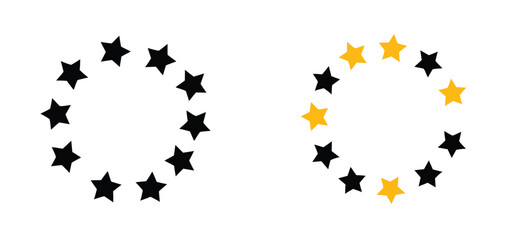 Fototapeta premium European Union stars set vector