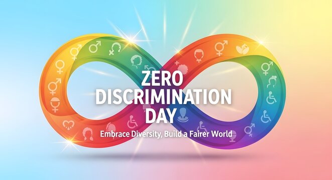 Zero discrimination day symbolizing diversity and inclusion concept