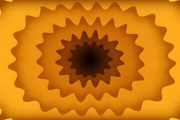 金色の抽象波形トンネルデザイン