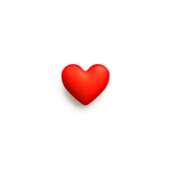 Obraz premium A vibrant, three-dimensional red heart floats on a white circle against a stark black backdrop