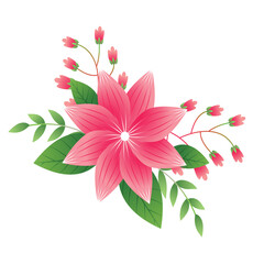 Obraz premium illustration of a pink flower arrangement, l