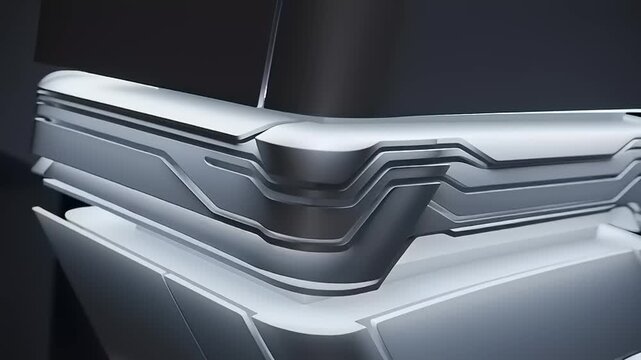Futuristic Car Design Closeup Video Footage.