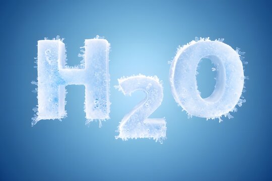 Frozen water chemical formula h2o ice crystal formation