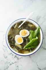 Spring soup with wild herbs