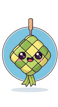 Kupang cartoon character smiling sweetly.