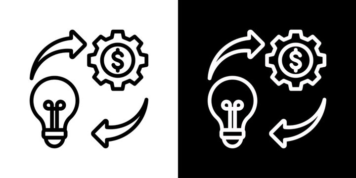 Implementation Icon Set Vector Collection Isolated In Black And White