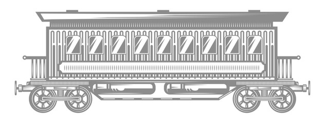 Classic steam train locomotive illustration