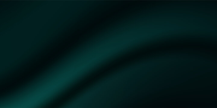 Dark green silk fabric luxury background. Vector texture pattern of wavy abstract satin cloth. Luxurious background of green silk fabric. Vector illustration
