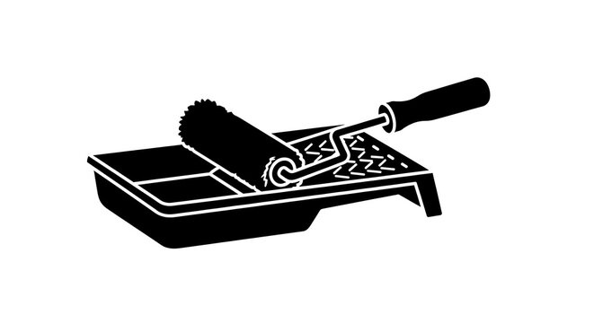 Brayer roller ink pad illustration tool.