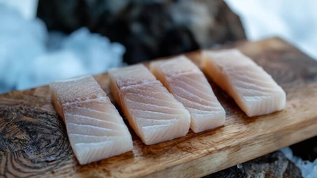 raw frozen fish inuit style greenland cuisine video
