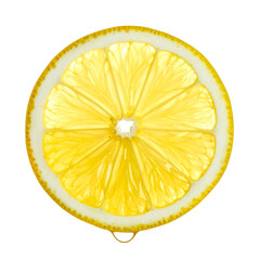 lemon slice isolated on transparent background