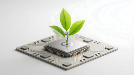 Nature and Technology Integration with Sprout on Circuit Board