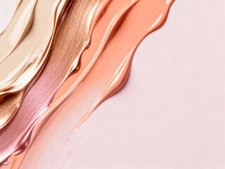 copper peach beige glossy paint minimal background