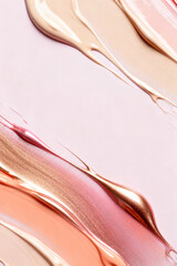 rose gold peach beige glossy paint minimal background