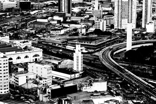 Cidade de S&atilde;o Paulo, arquitetura, avenidas e ruas. 