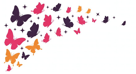 Fototapeta premium Colorful butterfly vector illustration isolated on
