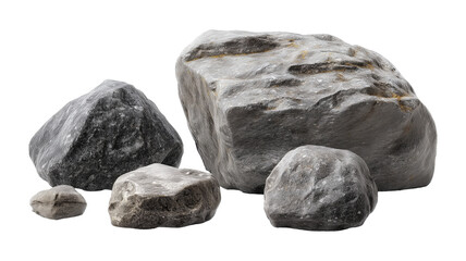 Fototapeta premium A collection of various natural stones and rocks, showcasing their unique textures and colors, perfect for environmental themes.