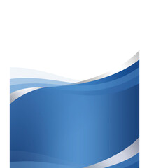 Blue & Silver Elegant Wave Transparent Shape Design Layout For Templates