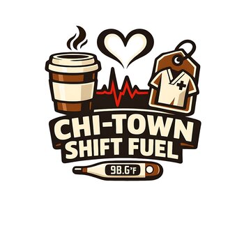 A logo for Chi-Town Shift Fuel, a brand that fuels healthcare workers