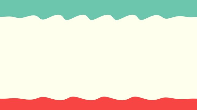 Animated abstract background featuring top and bottom rectangles with smooth wave effects on a soft cream white backdrop. Perfect for presentations, websites, motion graphics, UI design, branding