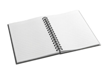 Blank spiral notebook with pen isolated on transparent background png