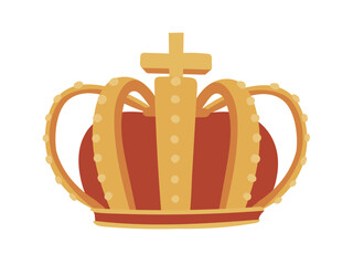 Red and Gold King Crown Illustration