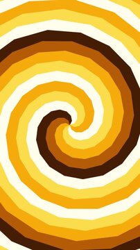 motion hypno Vertical Vibrant Yellow and Brown Spiral Motion Graphic Animation