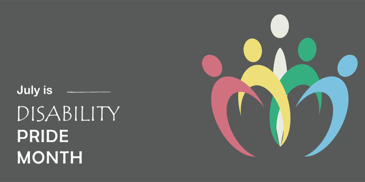 Disability Pride Month. Color stripes representing a form of impairment. vector dynamic flag disability pride month. Eps10