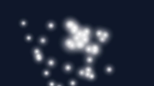 motion none Horizontal Glowing white dots forming a constellation pattern in space