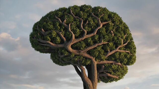 Brain-shaped tree.