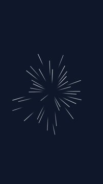 motion none Vertical Stylized starburst animation on dark blue background