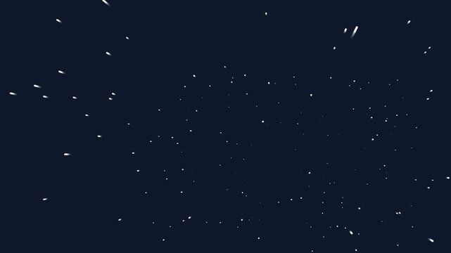 motion none Horizontal Snowfall Animation with White Flakes on Dark Background