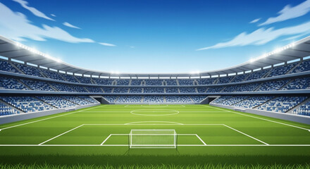 Fototapeta premium Spectacular Modern Football Stadium Illustration