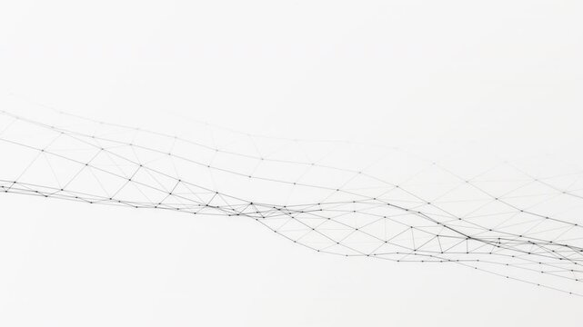 Monochrome digital grid waves with smooth flowing data motion and futuristic depth. Abstract virtual technology field with clean structure and seamless dynamic loop animation 4K