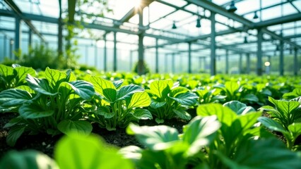 Outdoor vegetable growth scene