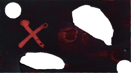 Grunge Red Distressed Film Burn Texture with Scratches and Light Leaks