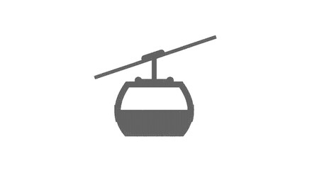 Fototapeta premium Vector illustration&nbsp;of cable car icon in black