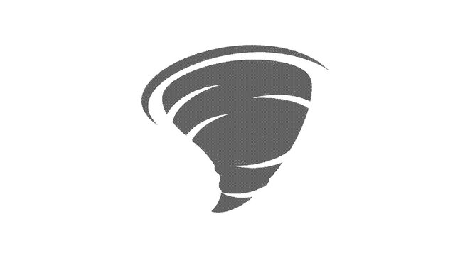 Vector illustration&nbsp;of tornado icon in black and white style